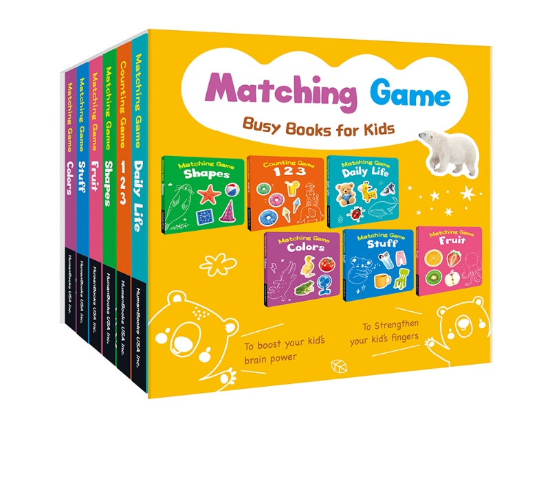 【Matching Game】（6冊套組） 《Colors》《Shapes》 《Daily Life》《Fruit》 《Stuff》《123》 ※附贈《親子互動